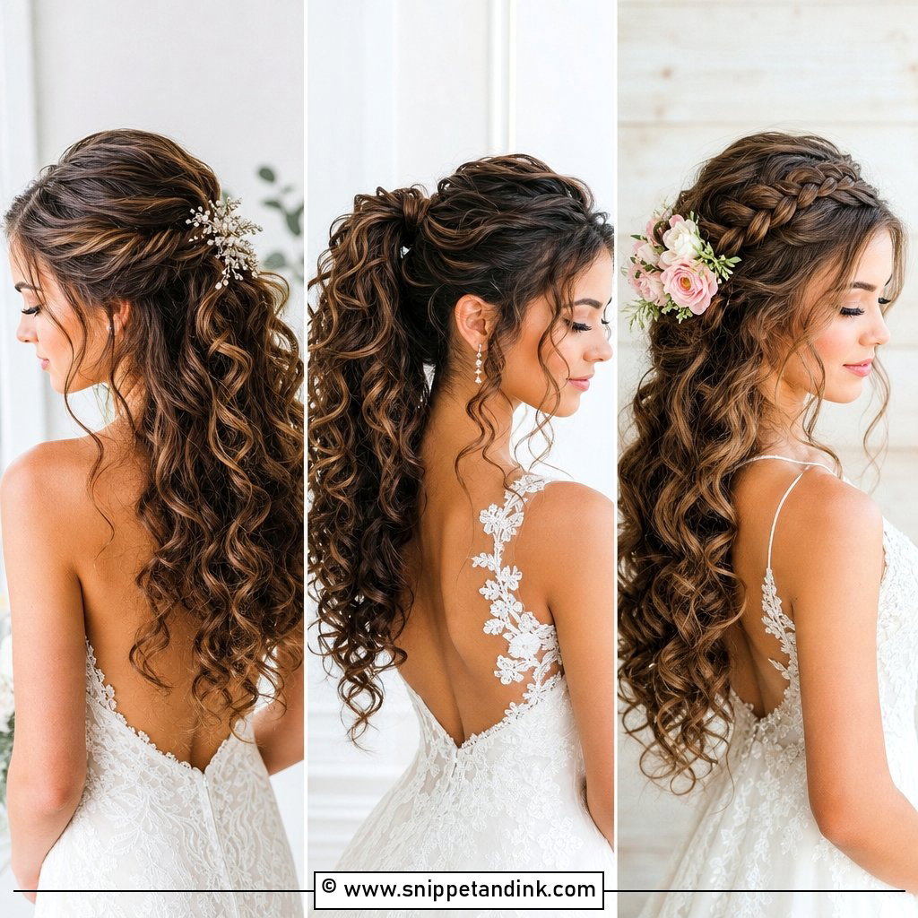 20 Fancy Curly Wedding Hairstyles Romantic Bridal Looks