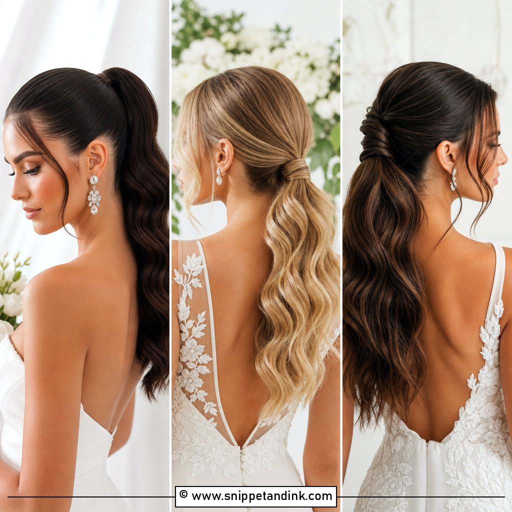 20 Fancy Ponytail Wedding Hairstyles Chic Bridal Looks