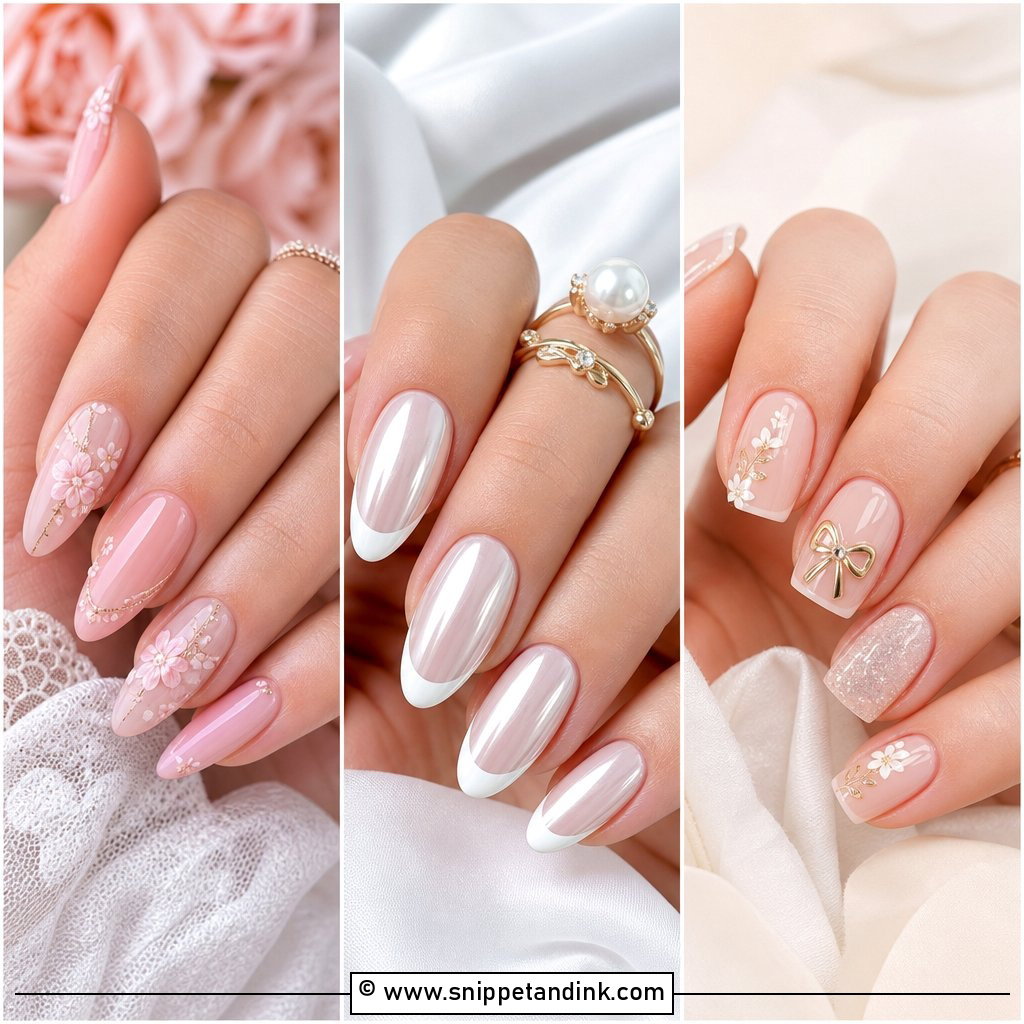 20 Fancy Wedding Nails Luxe Ideas for Glam Brides Now
