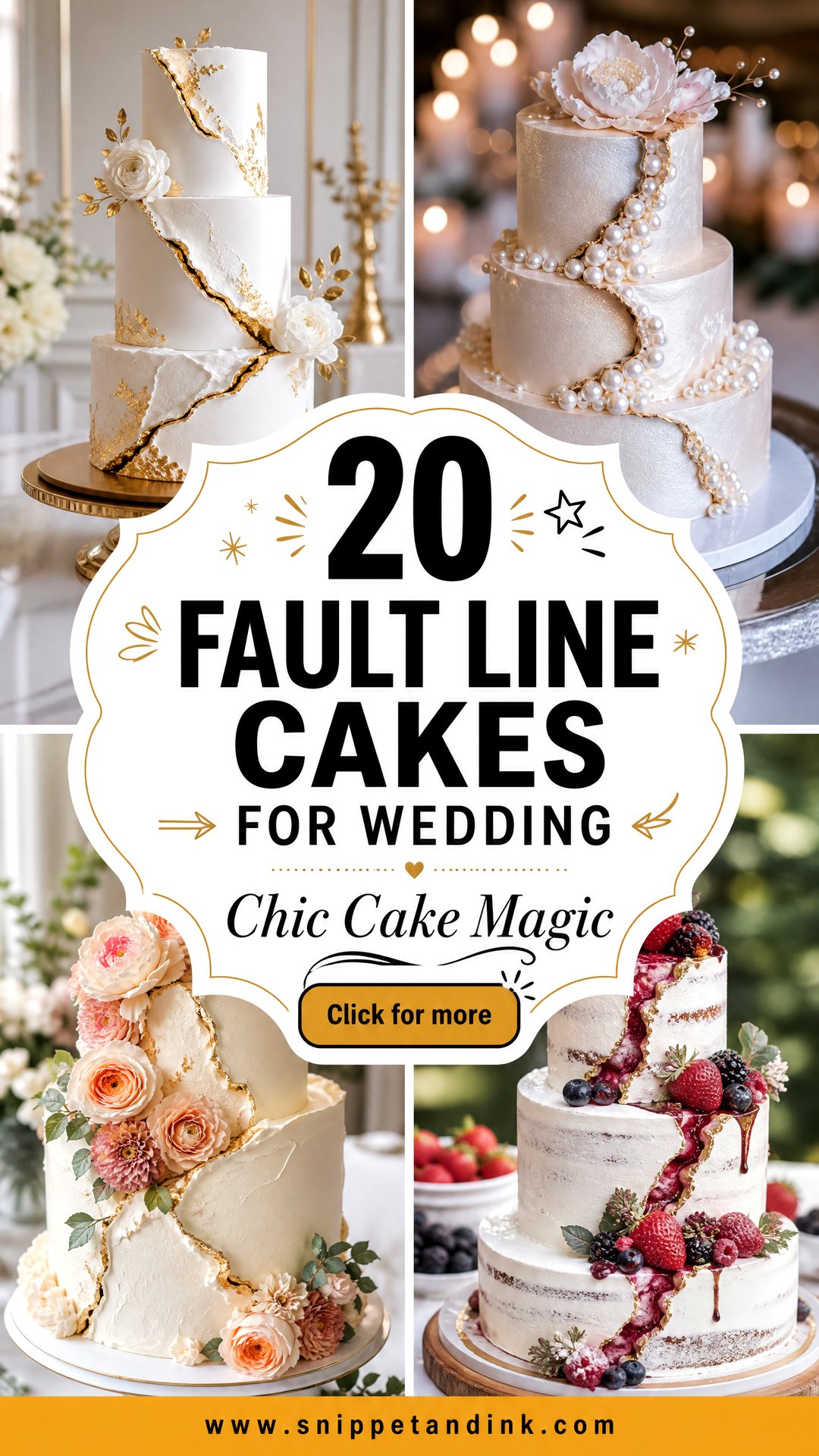 20 Fault Line Cakes for Wedding Chic Designs Guests Love - 20 Fault Line Cakes for Wedding: Chic Designs Guests Love