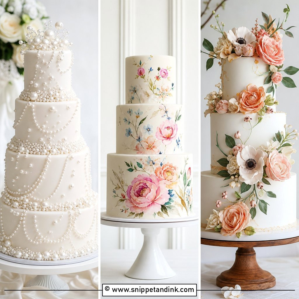 20 Feminine Cake Ideas for Wedding Day Elegance