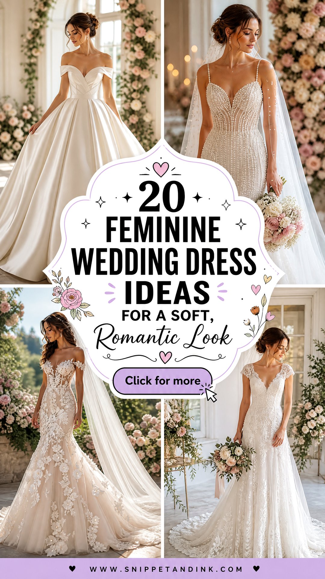 20 Feminine Wedding Dress Ideas for a Soft Romantic Look - 20 Feminine Wedding Dress Ideas for a Soft, Romantic Look