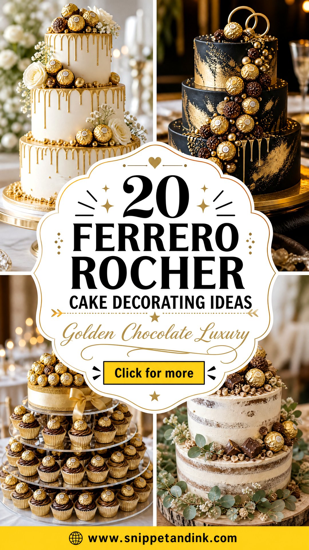 20 Ferrero Rocher Cake Decorating Ideas for Wedding - 20 Ferrero Rocher Cake Decorating Ideas for Wedding