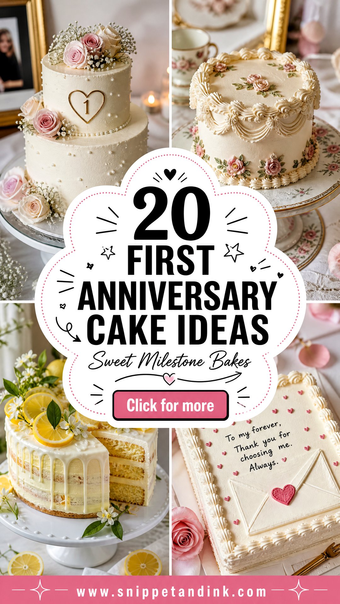 20 First Anniversary Cake Ideas for Sweet Milestones - 20 First Anniversary Cake Ideas for Sweet Milestones