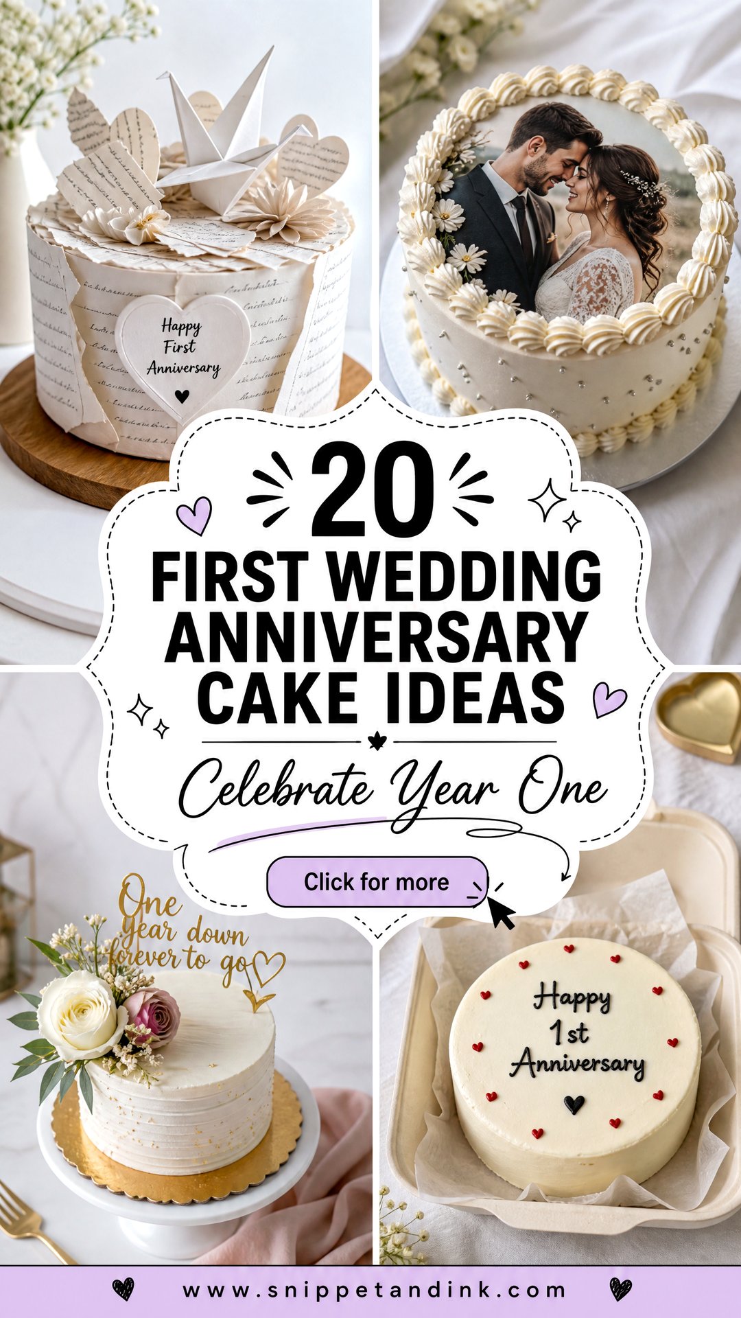 20 First Wedding Anniversary Cake Ideas to Celebrate - 20 First Wedding Anniversary Cake Ideas to Celebrate