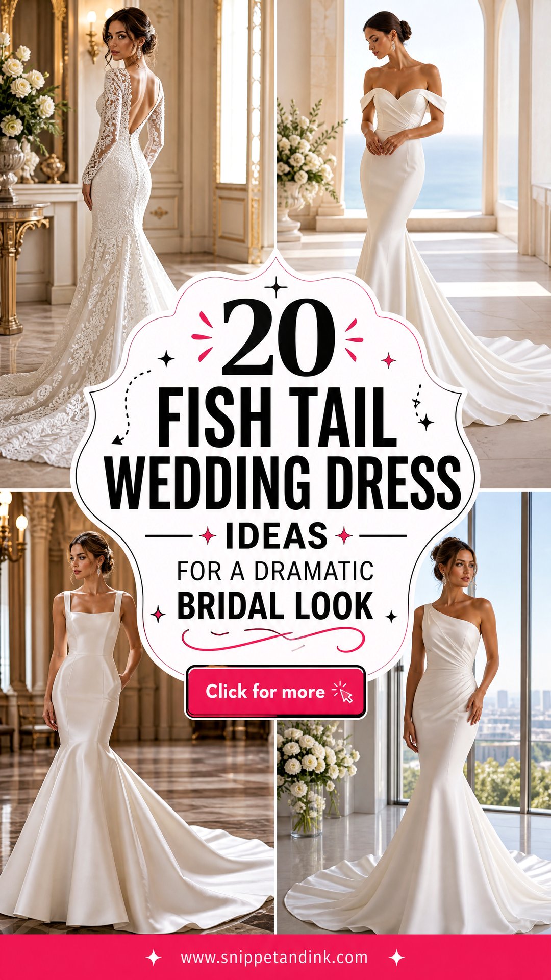20 Fish Tail Wedding Dress Ideas for a Dramatic Bridal Look - 20 Fish Tail Wedding Dress Ideas for a Dramatic Bridal Look