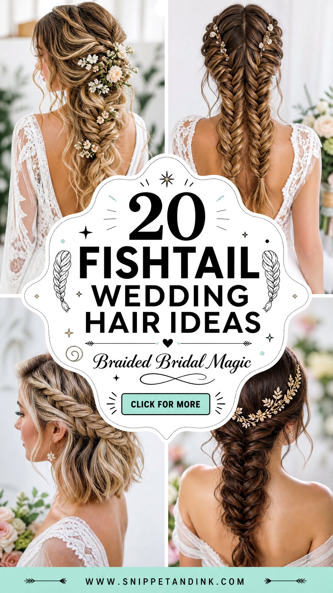 20 Fishtail Wedding Hair Ideas for Romantic Brides - 20 Fishtail Wedding Hair Ideas for Romantic Brides