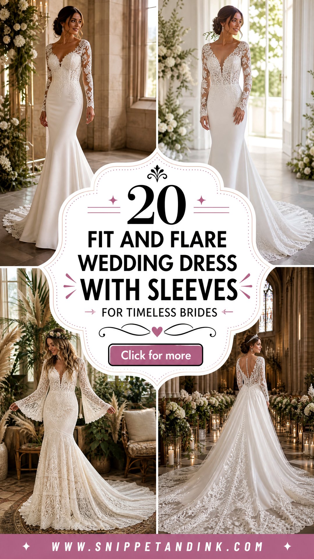 20 Fit and Flare Wedding Dress with Sleeves for Timeless Brides - 20 Fit and Flare Wedding Dress with Sleeves for Timeless Brides