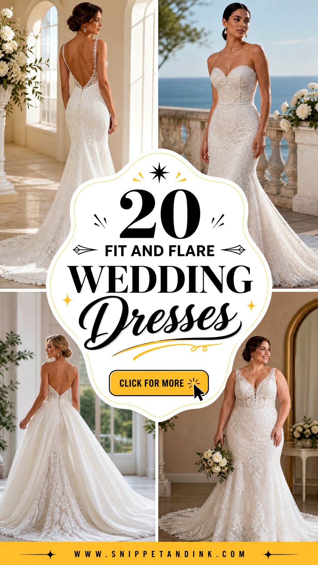 20 Fit and Flare Wedding Dresses for Every Bridal Style - 20 Fit and Flare Wedding Dresses for Every Bridal Style