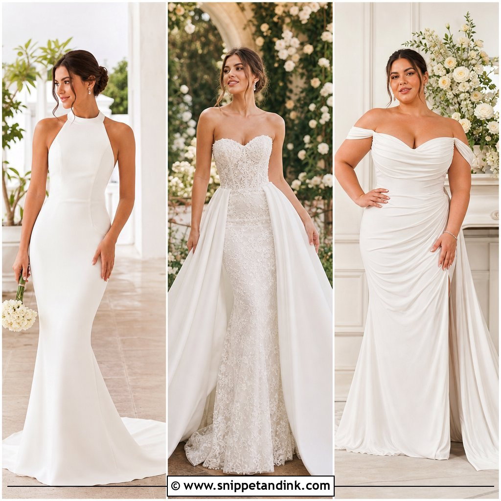 20 Fitted Elegant Wedding Dresses for a Sleek Bridal Look