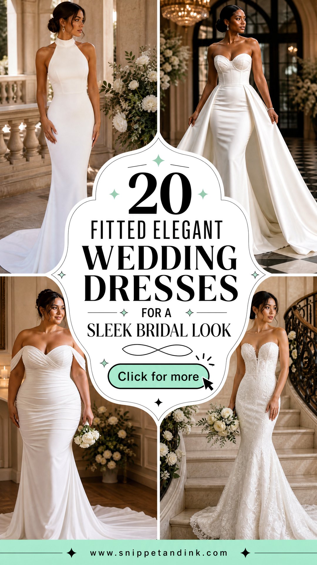 20 Fitted Elegant Wedding Dresses for a Sleek Bridal Look - 20 Fitted Elegant Wedding Dresses for a Sleek Bridal Look