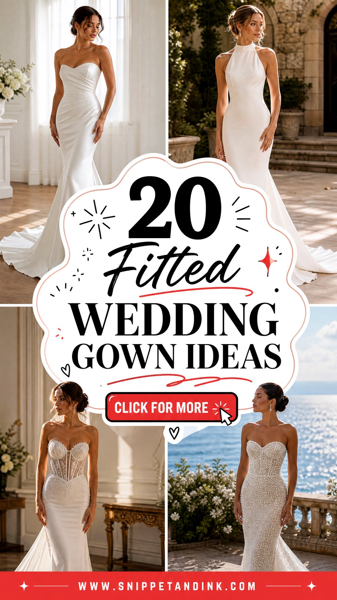 20 Fitted Wedding Gown Ideas for a Sleek Sculpted Bridal Look - 20 Fitted Wedding Gown Ideas for a Sleek, Sculpted Bridal Look