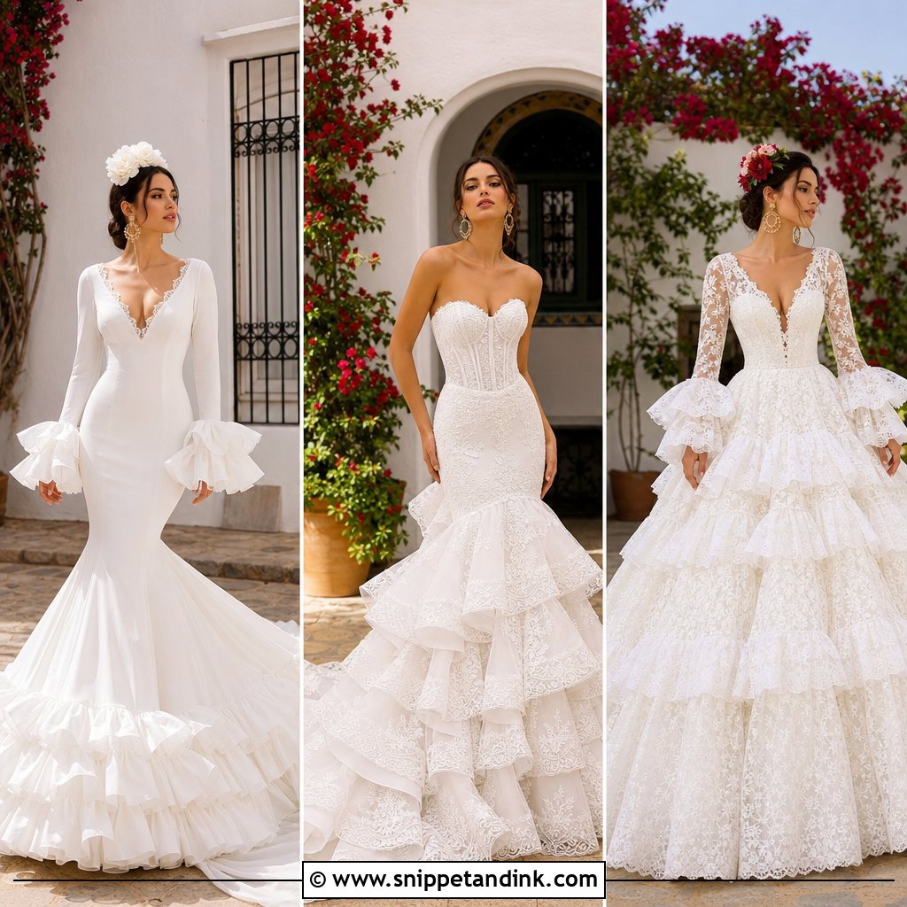 20 Flamenco Wedding Dress Ideas Bold Styles for Brides