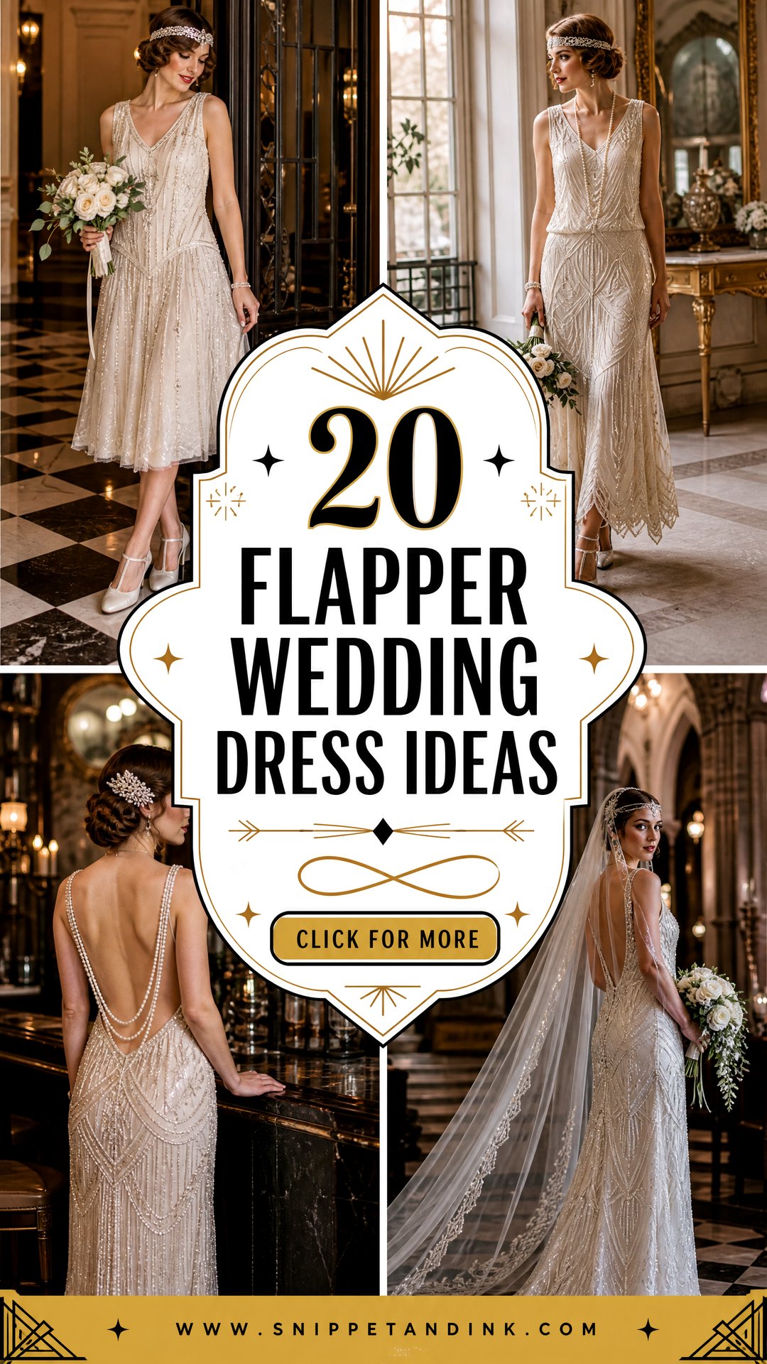 20 Flapper Wedding Dress Ideas Glamorous 1920s Bridal Style - 20 Flapper Wedding Dress Ideas: Glamorous 1920s Bridal Style