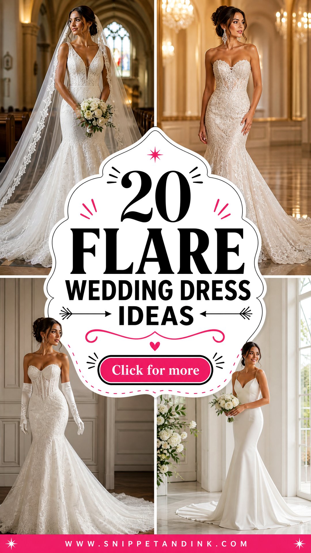 20 Flare Wedding Dress Ideas Figure-Flattering Bridal Looks - 20 Flare Wedding Dress Ideas: Figure-Flattering Bridal Looks