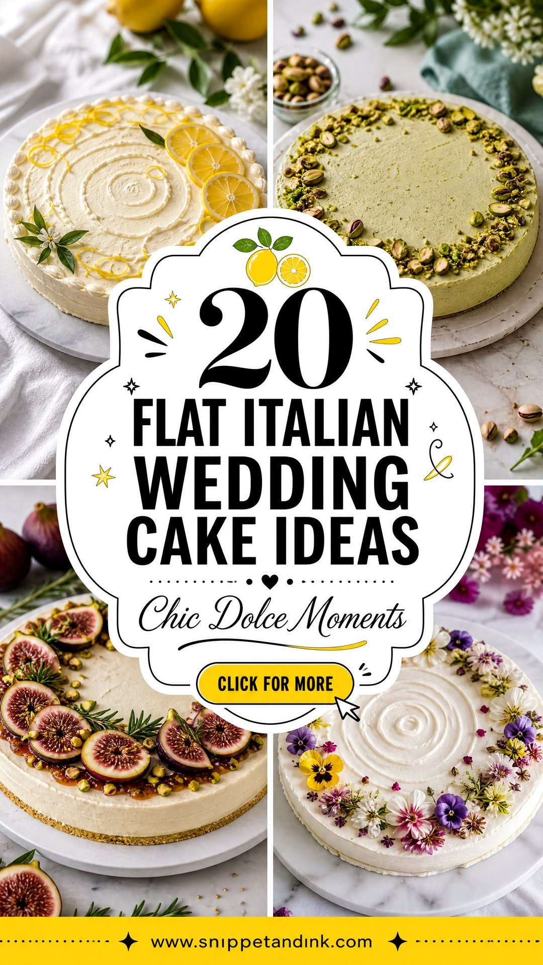 20 Flat Italian Wedding Cake Ideas for Chic Couples - 20 Flat Italian Wedding Cake Ideas for Chic Couples