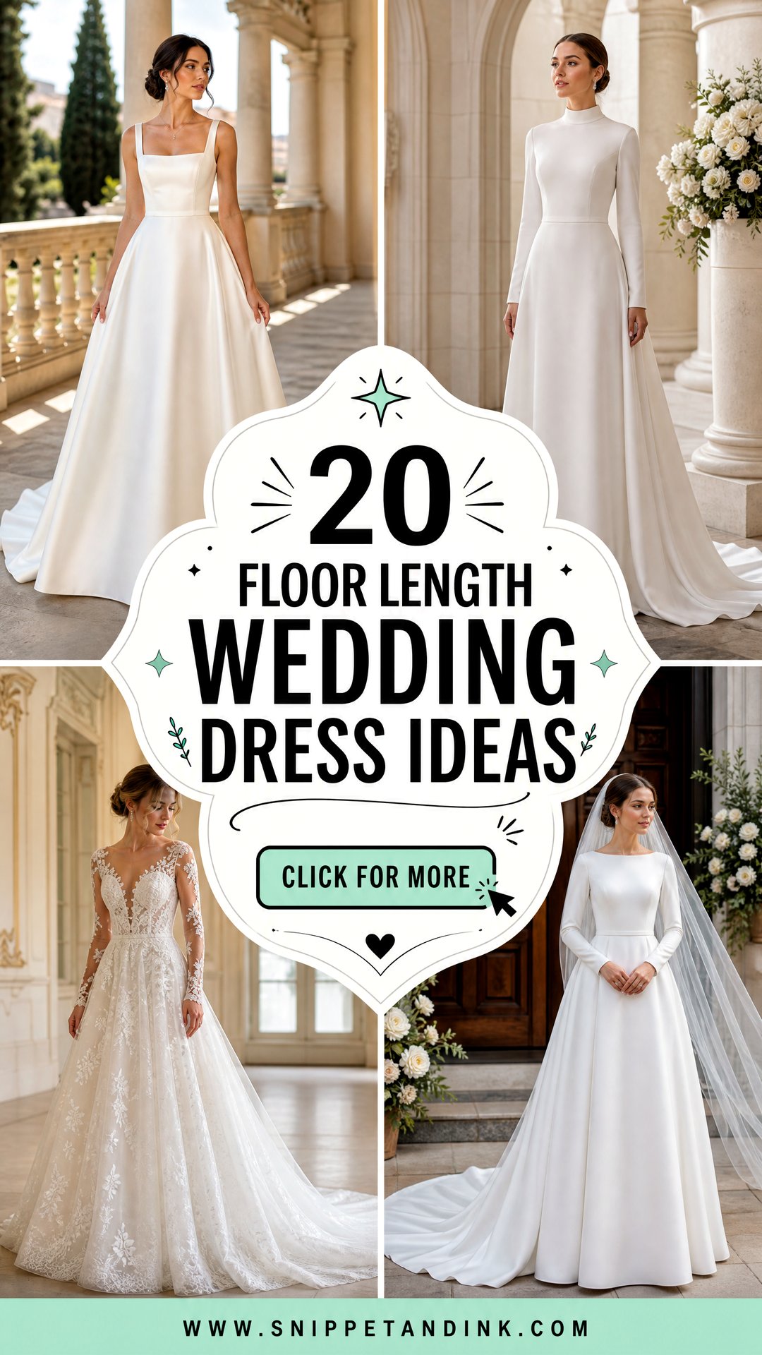 20 Floor Length Wedding Dress Ideas Timeless Bridal Looks - 20 Floor Length Wedding Dress Ideas: Timeless Bridal Looks