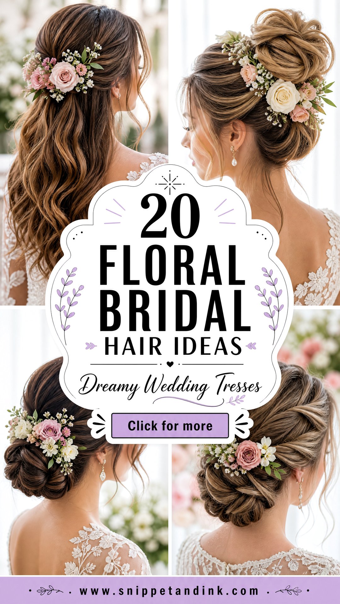 20 Floral Bridal Hair Ideas for Dreamy Wedding Style - 20 Floral Bridal Hair Ideas for Dreamy Wedding Style