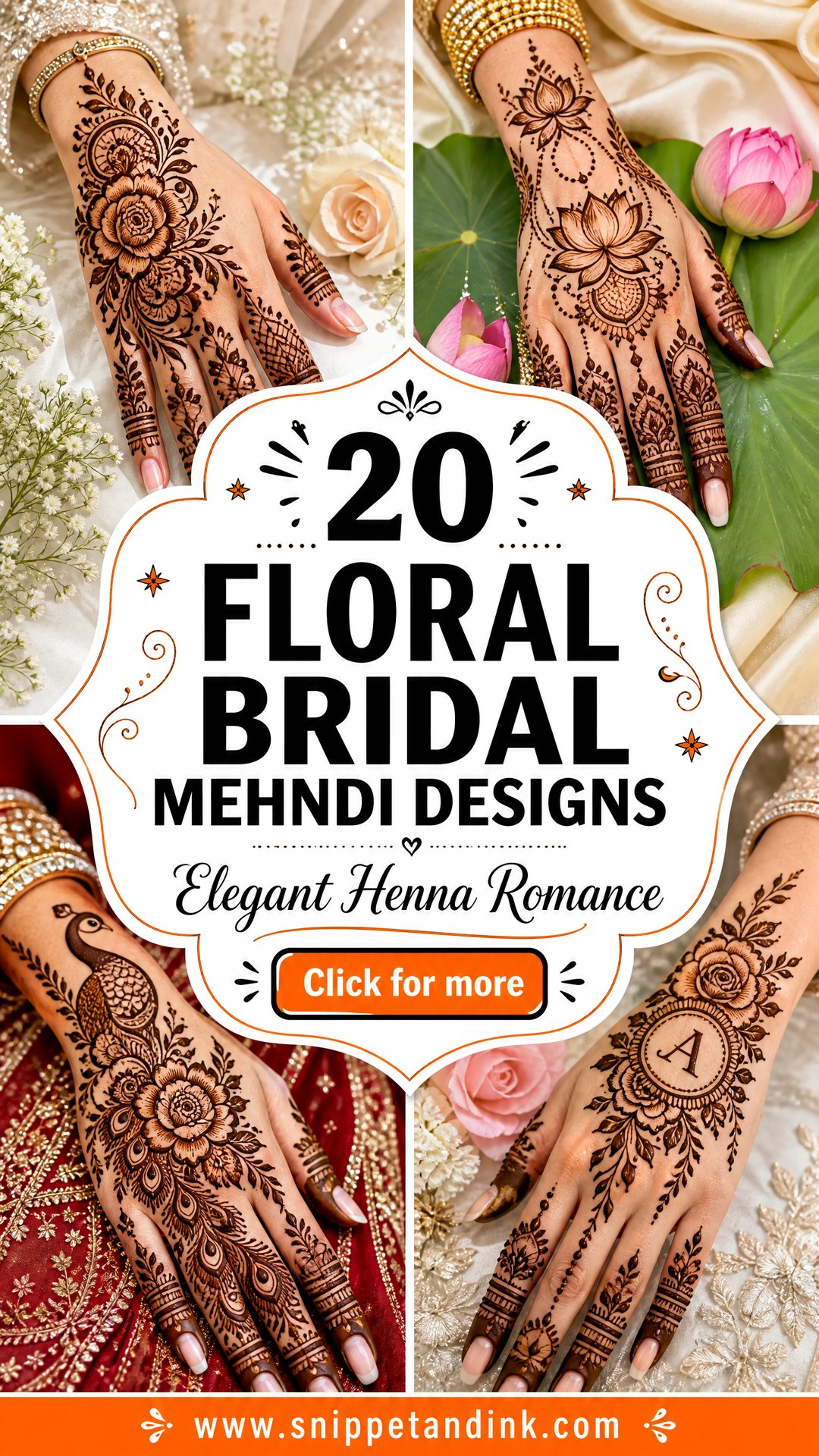 20 Floral Bridal Mehndi Designs for Elegant Brides - 20 Floral Bridal Mehndi Designs for Elegant Brides