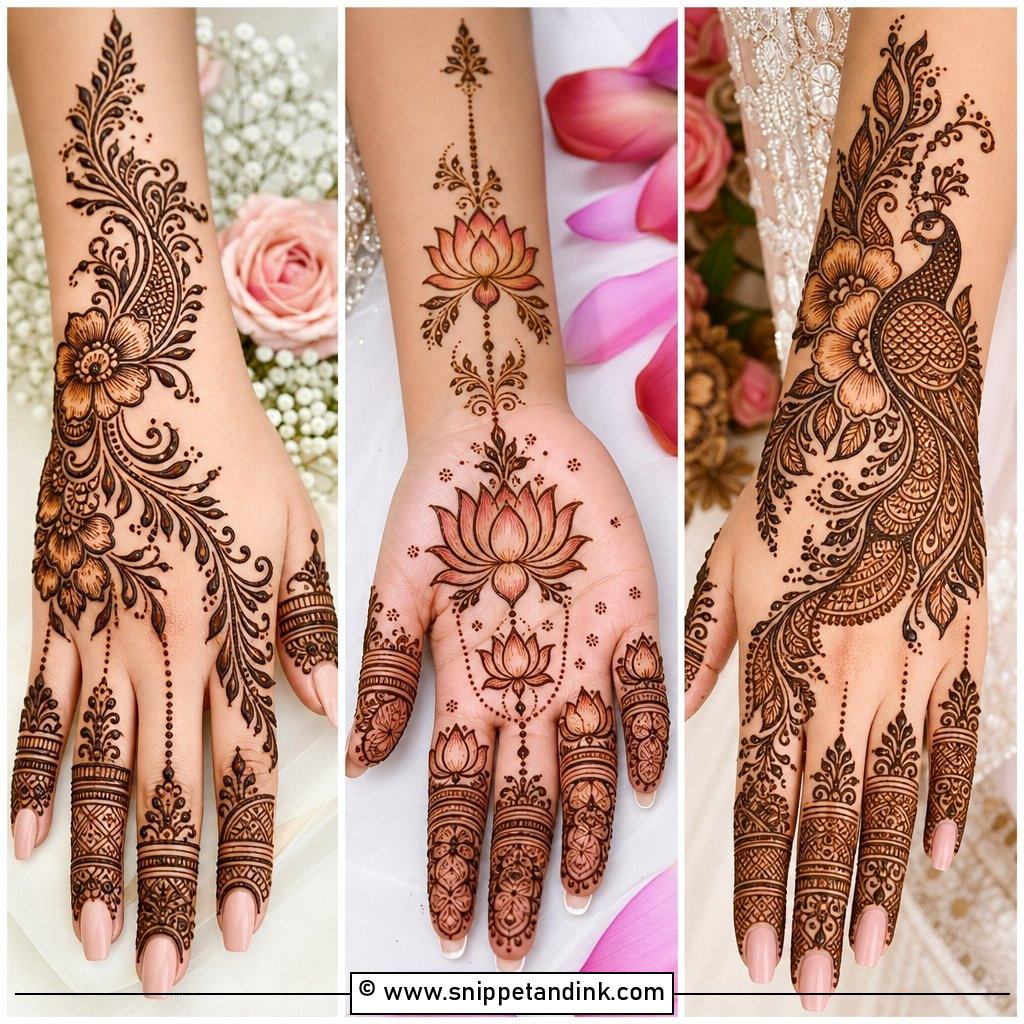 20 Floral Bridal Mehndi Designs for Elegant Brides