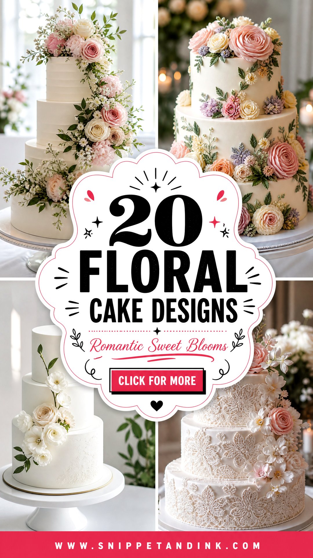 20 Floral Cake Designs for Wedding Day Romance - 20 Floral Cake Designs for Wedding Day Romance