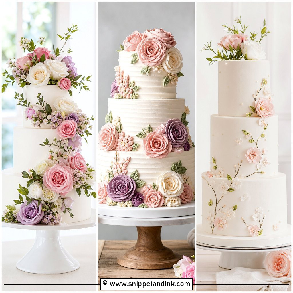 20 Floral Cake Designs for Wedding Day Romance