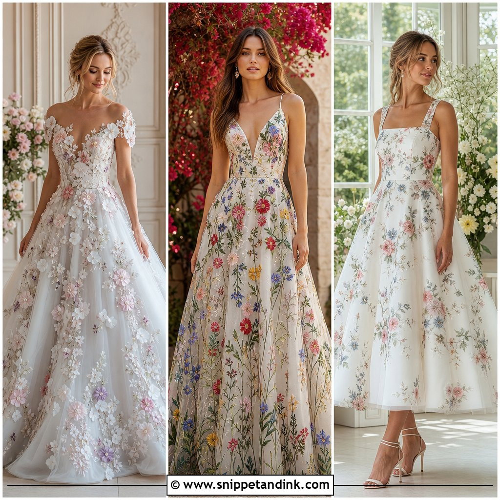 20 Floral Flower Wedding Dress Gown Ideas Modern Brides Adore
