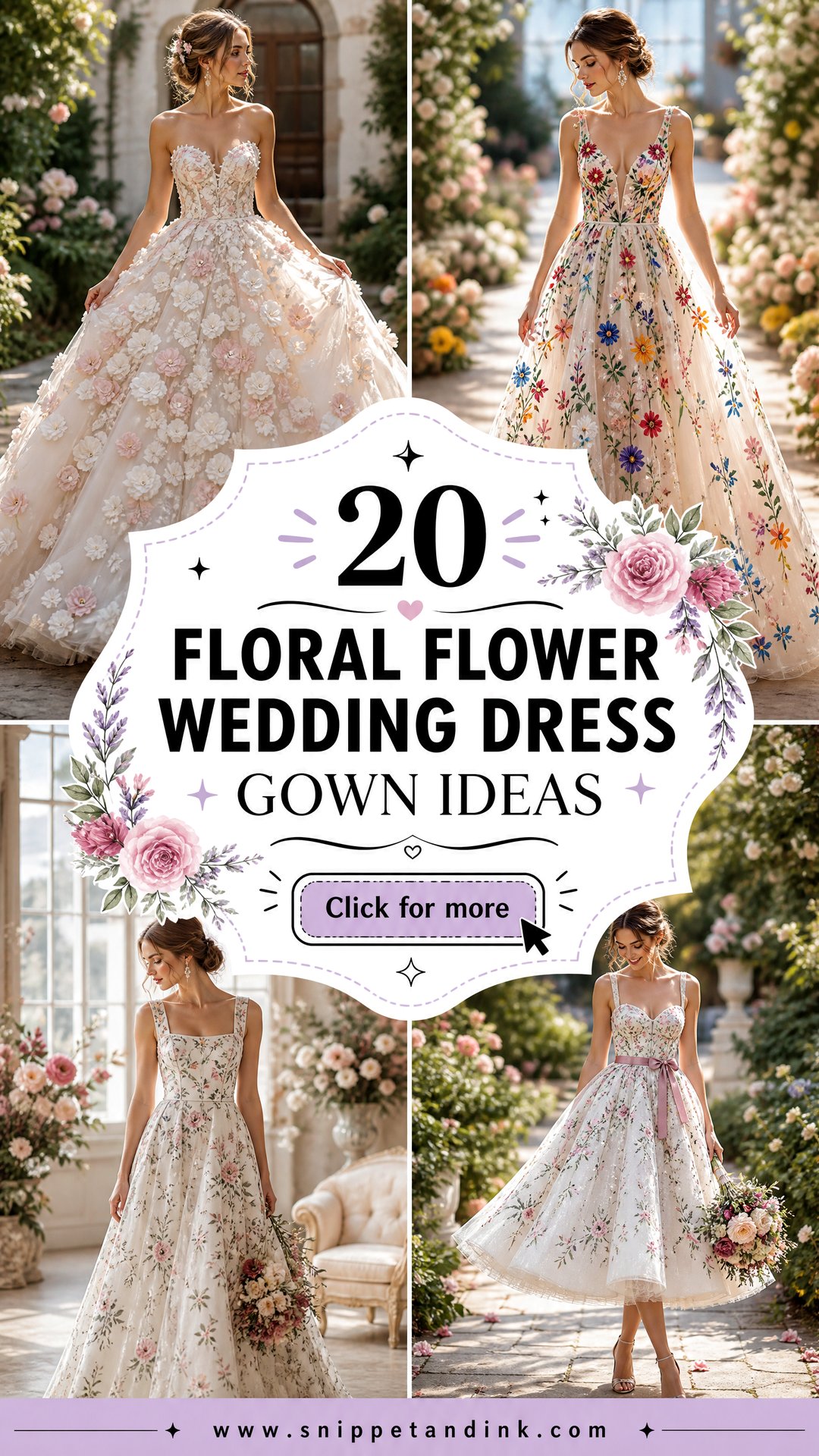 20 Floral Flower Wedding Dress Gown Ideas Modern Brides Adore - 20 Floral Flower Wedding Dress Gown Ideas Modern Brides Adore