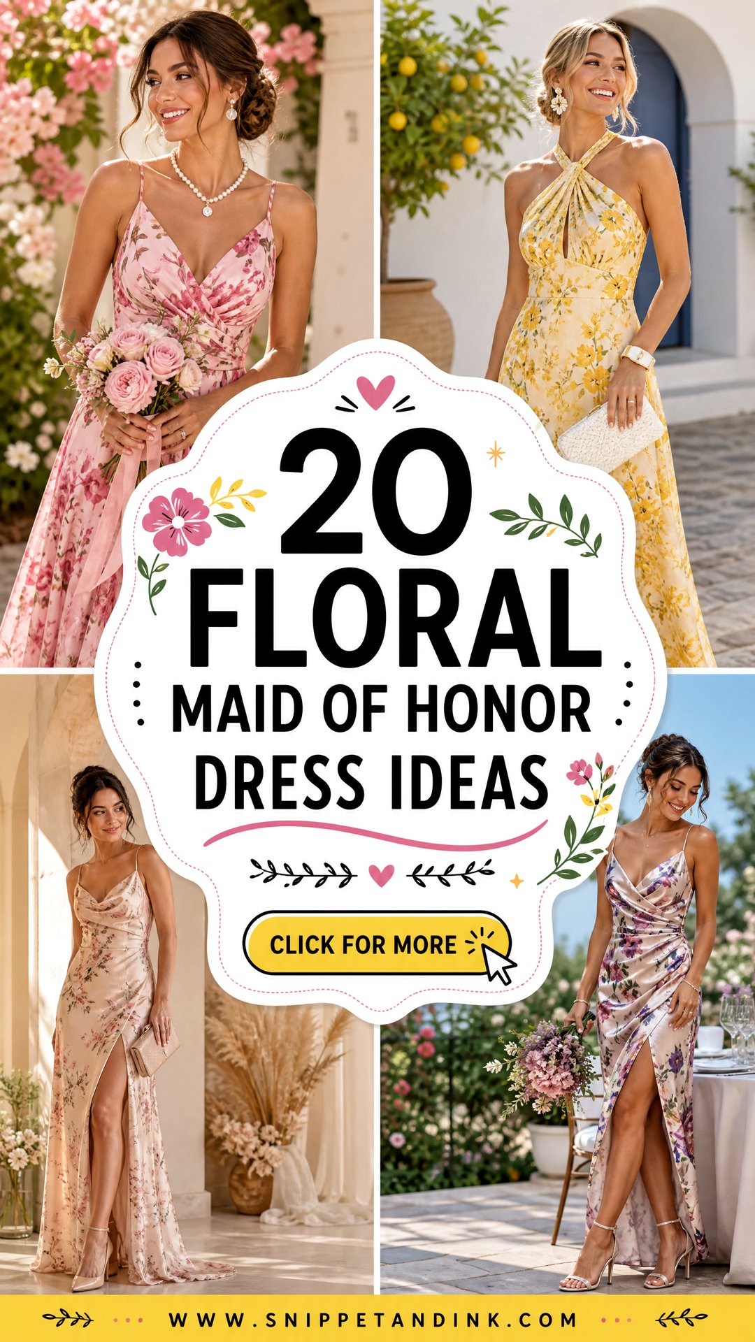 20 Floral Maid of Honor Dress Ideas Bridesmaids Will Love - 20 Floral Maid of Honor Dress Ideas Bridesmaids Will Love