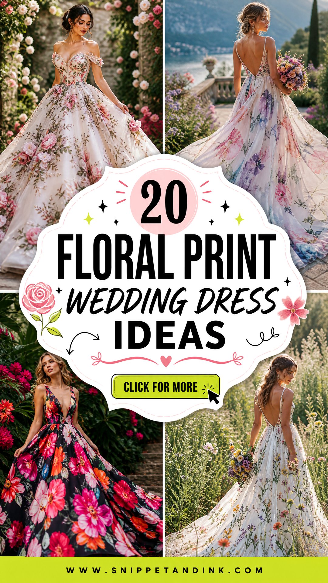 20 Floral Print Wedding Dress Ideas Fresh Styles for Bold Brides - 20 Floral Print Wedding Dress Ideas: Fresh Styles for Bold Brides