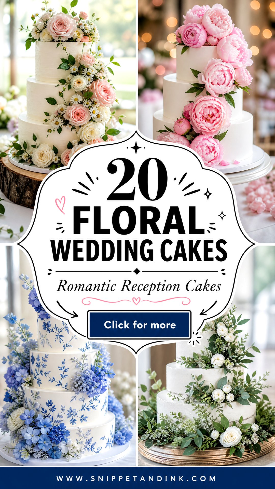 20 Floral Wedding Cakes for Romantic Receptions - 20 Floral Wedding Cakes for Romantic Receptions