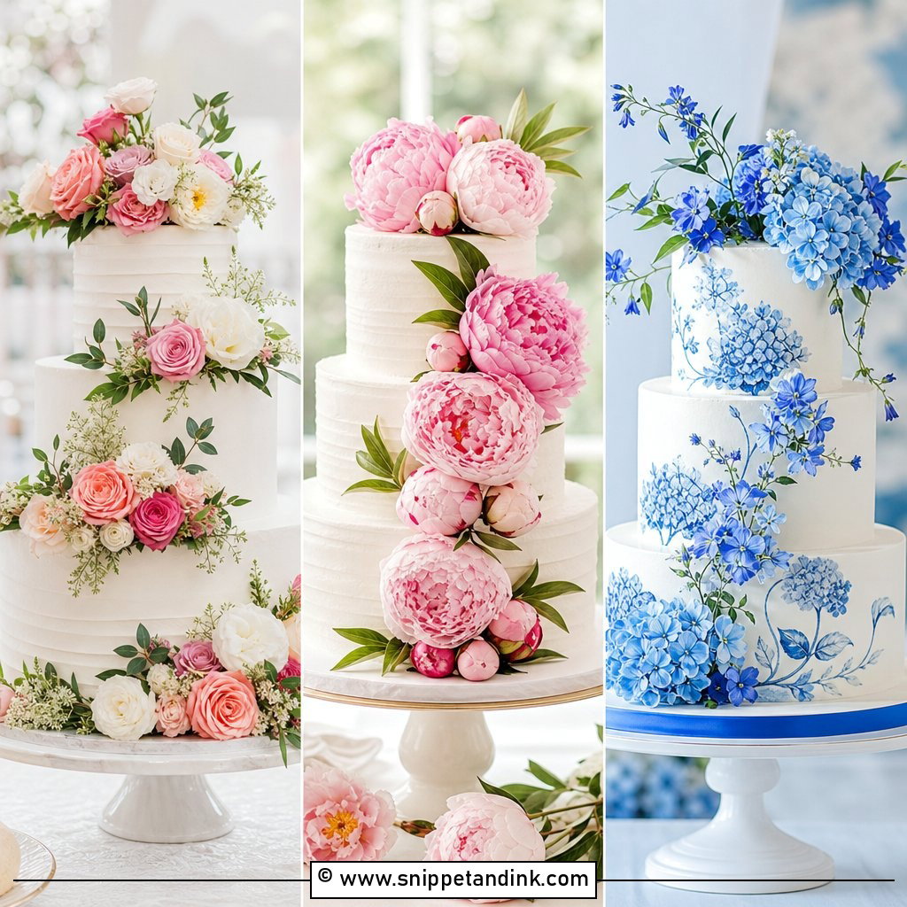 20 Floral Wedding Cakes for Romantic Receptions
