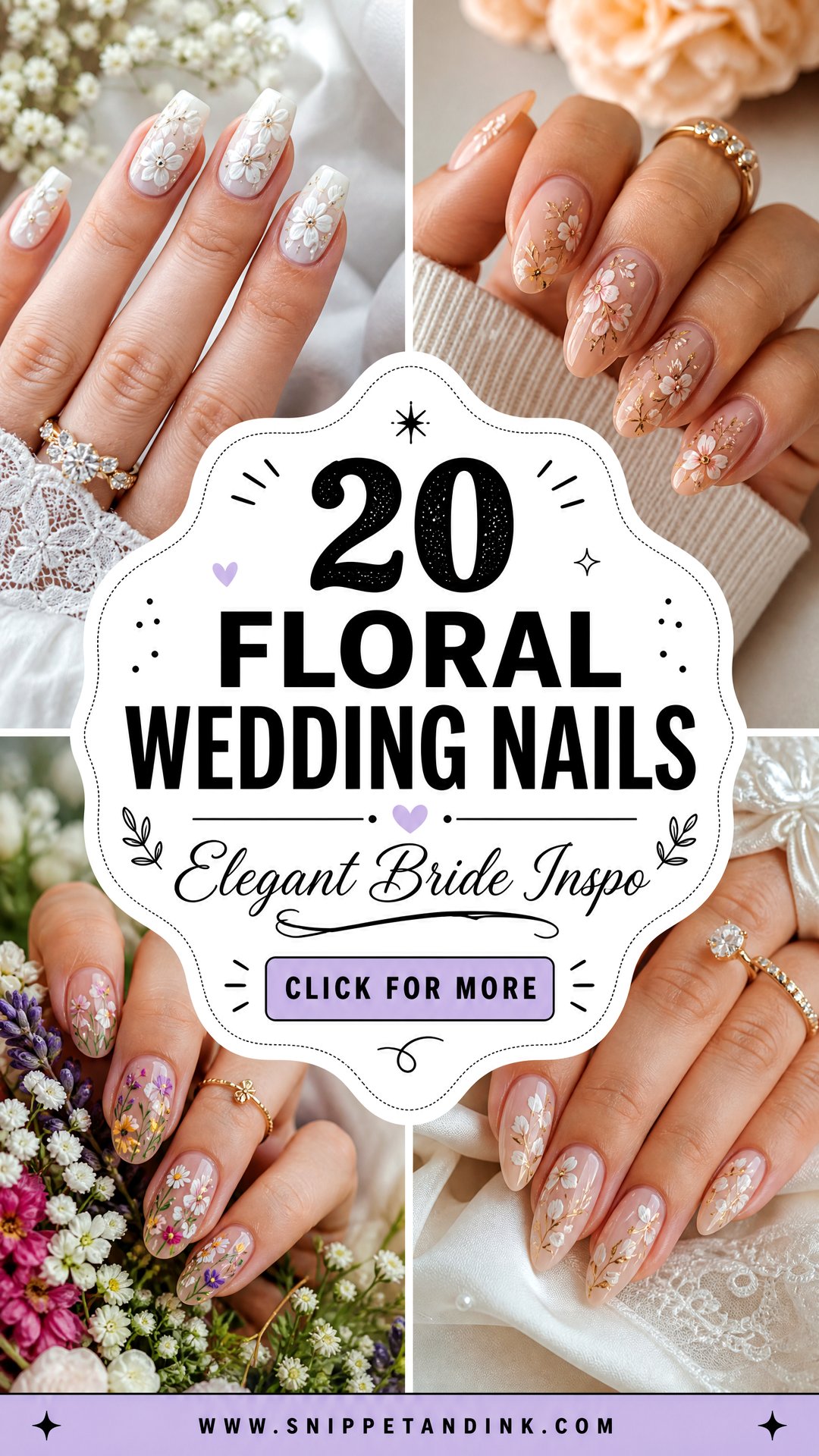 20 Floral Wedding Nails for Bride Elegant Inspo - 20 Floral Wedding Nails for Bride: Elegant Inspo