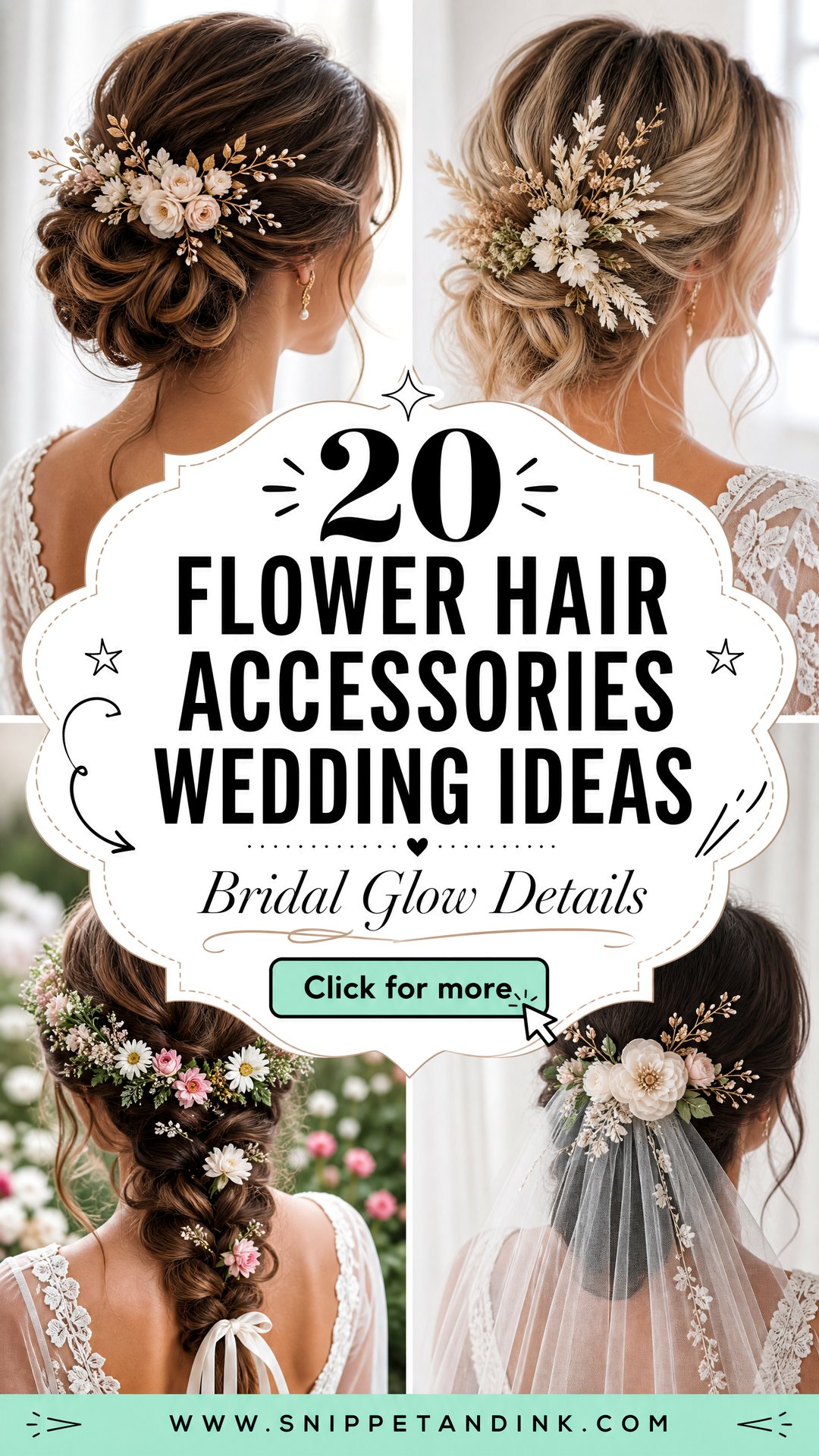 20 Flower Hair Accessories Wedding Ideas for Bridal Glow - 20 Flower Hair Accessories Wedding Ideas for Bridal Glow
