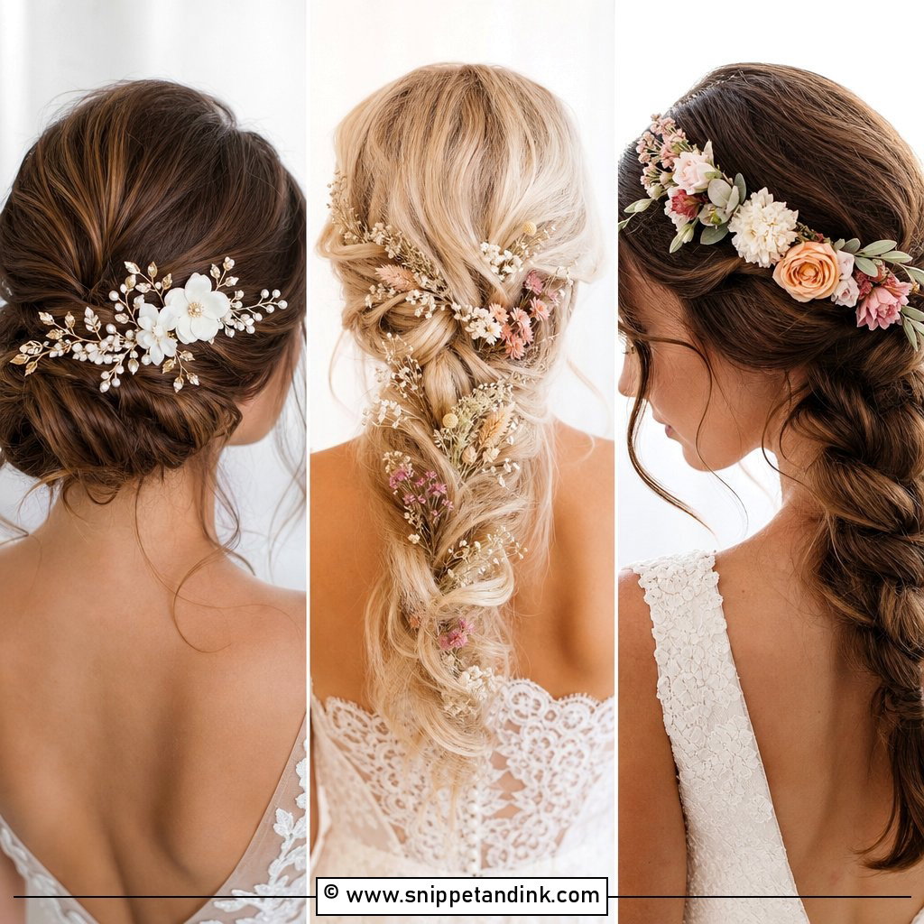 20 Flower Hair Accessories Wedding Ideas for Bridal Glow
