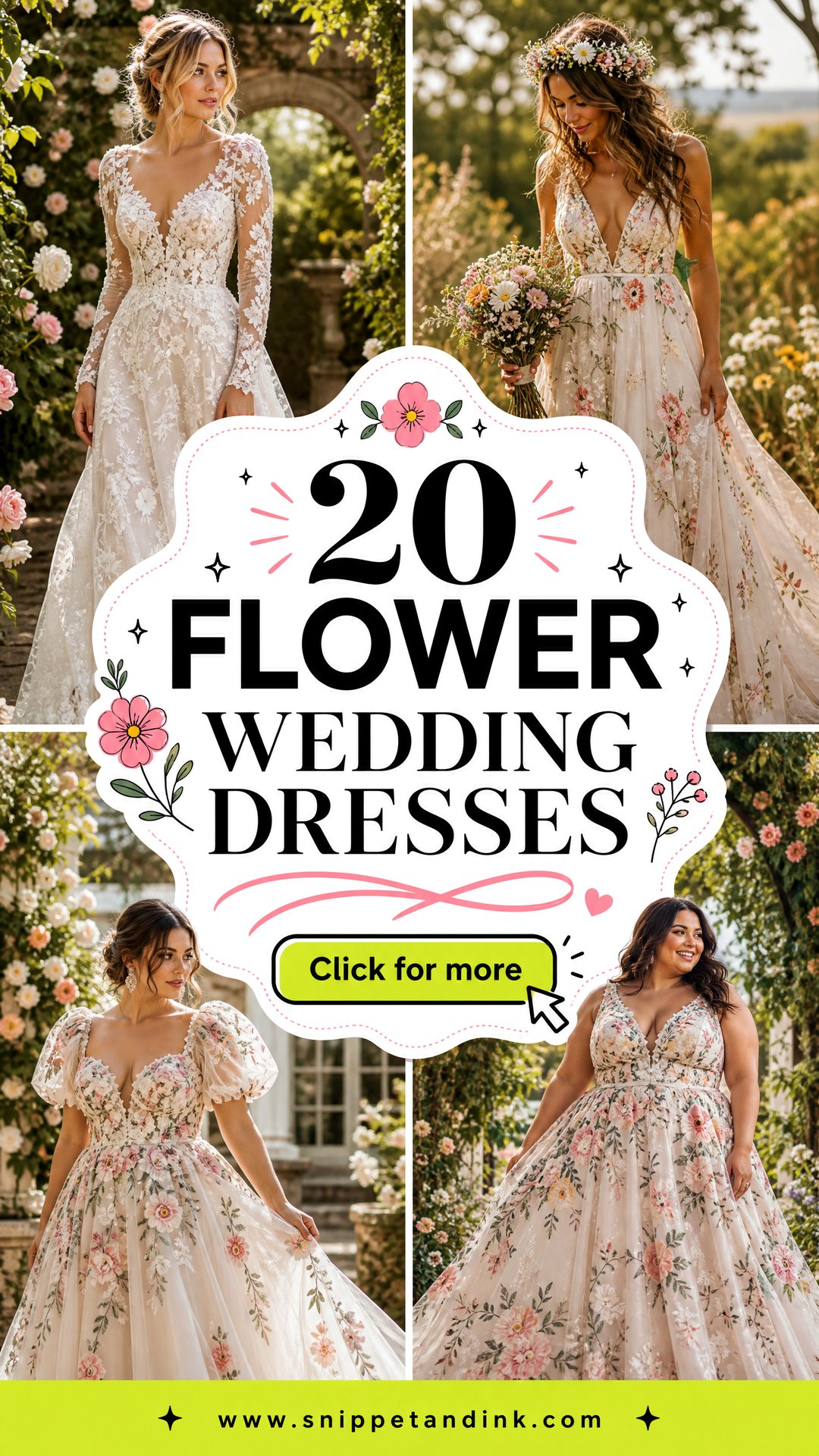 20 Flower Wedding Dresses Romantic Styles for Modern Brides - 20 Flower Wedding Dresses: Romantic Styles for Modern Brides