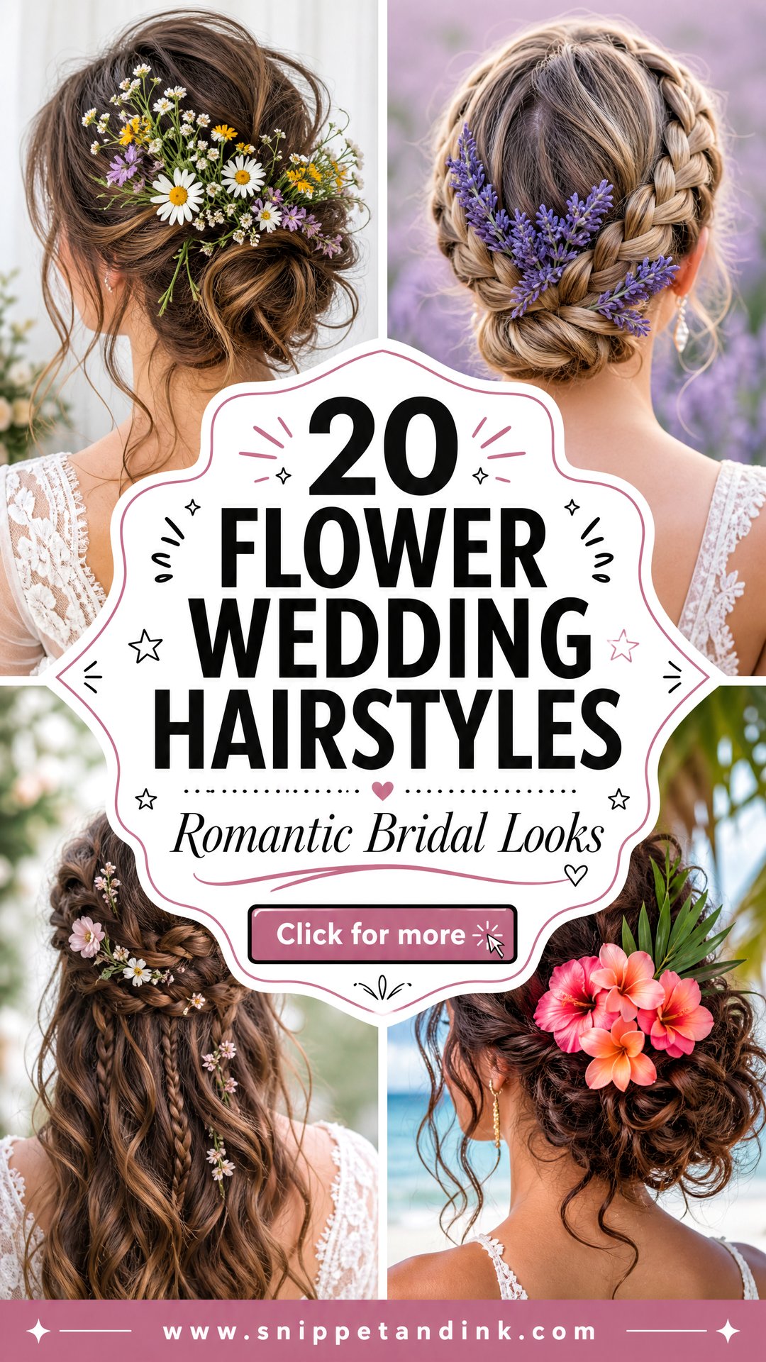 20 Flower Wedding Hairstyles for Romantic Bridal Looks - 20 Flower Wedding Hairstyles for Romantic Bridal Looks