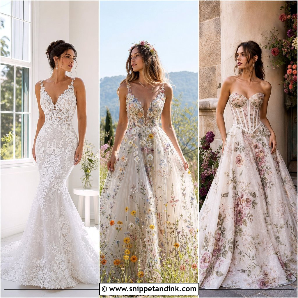 20 Flowered Wedding Dress Ideas: Whimsical Styles for Brides