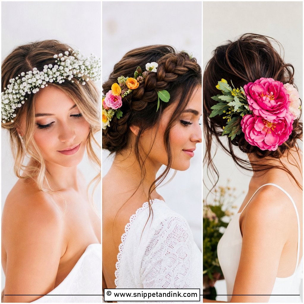 20 Flowers in Hair for Wedding Styles Brides Will Adore