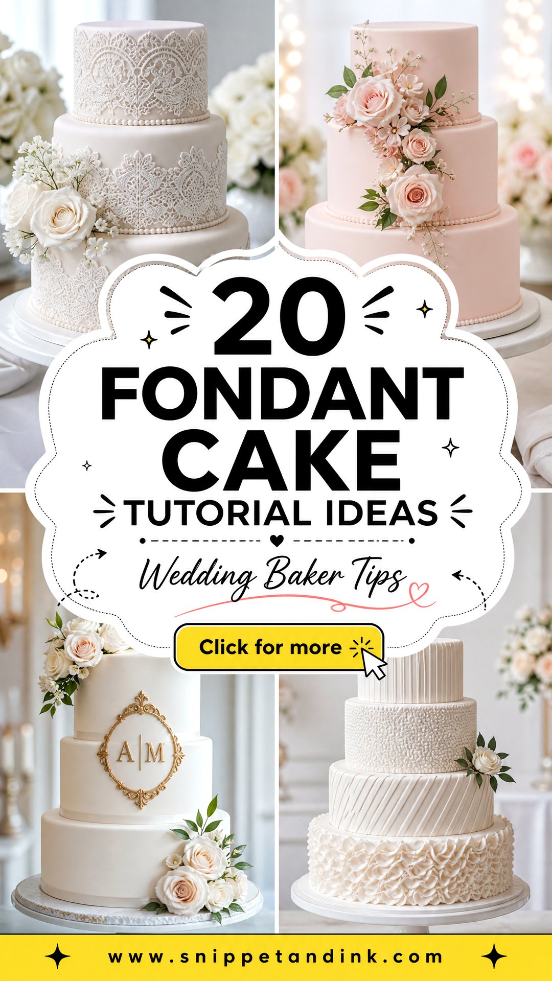 20 Fondant Cake Tutorial Ideas for Wedding Bakers at Home - 20 Fondant Cake Tutorial Ideas for Wedding Bakers at Home