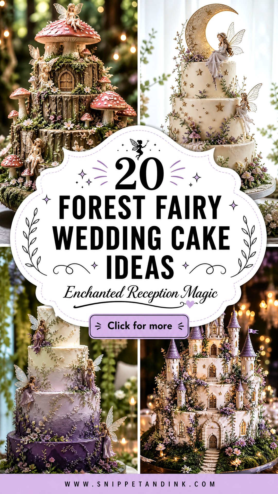 20 Forest Fairy Wedding Cake Ideas for Enchanted Receptions - 20 Forest Fairy Wedding Cake Ideas for Enchanted Receptions