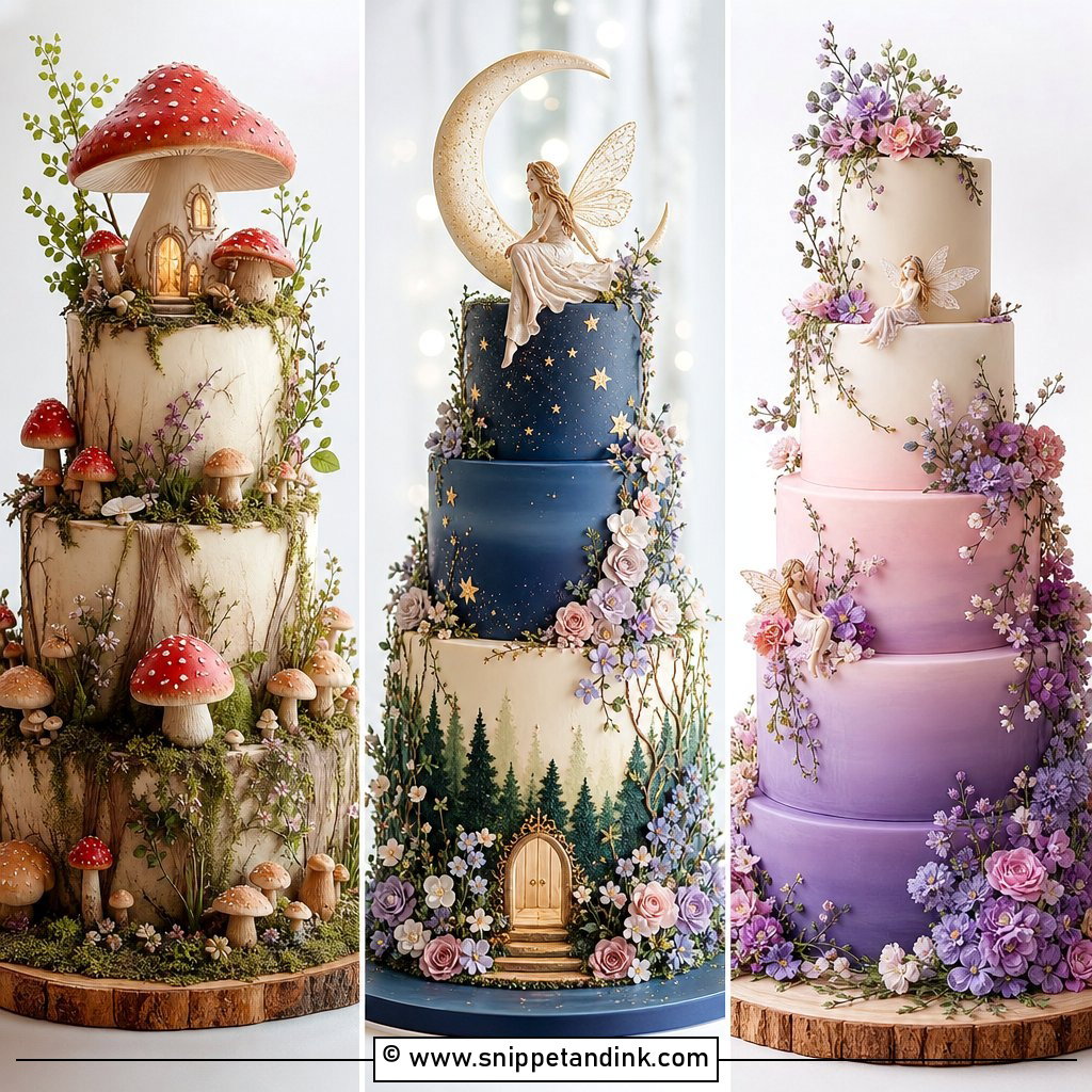 20 Forest Fairy Wedding Cake Ideas for Enchanted Receptions
