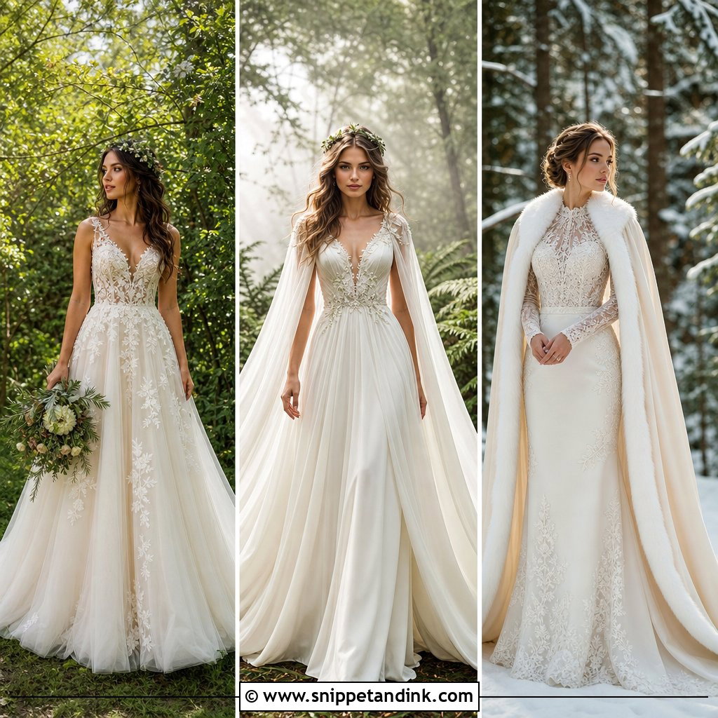 20 Forest Wedding Aesthetic Wedding Dress Ideas for Wild Romance