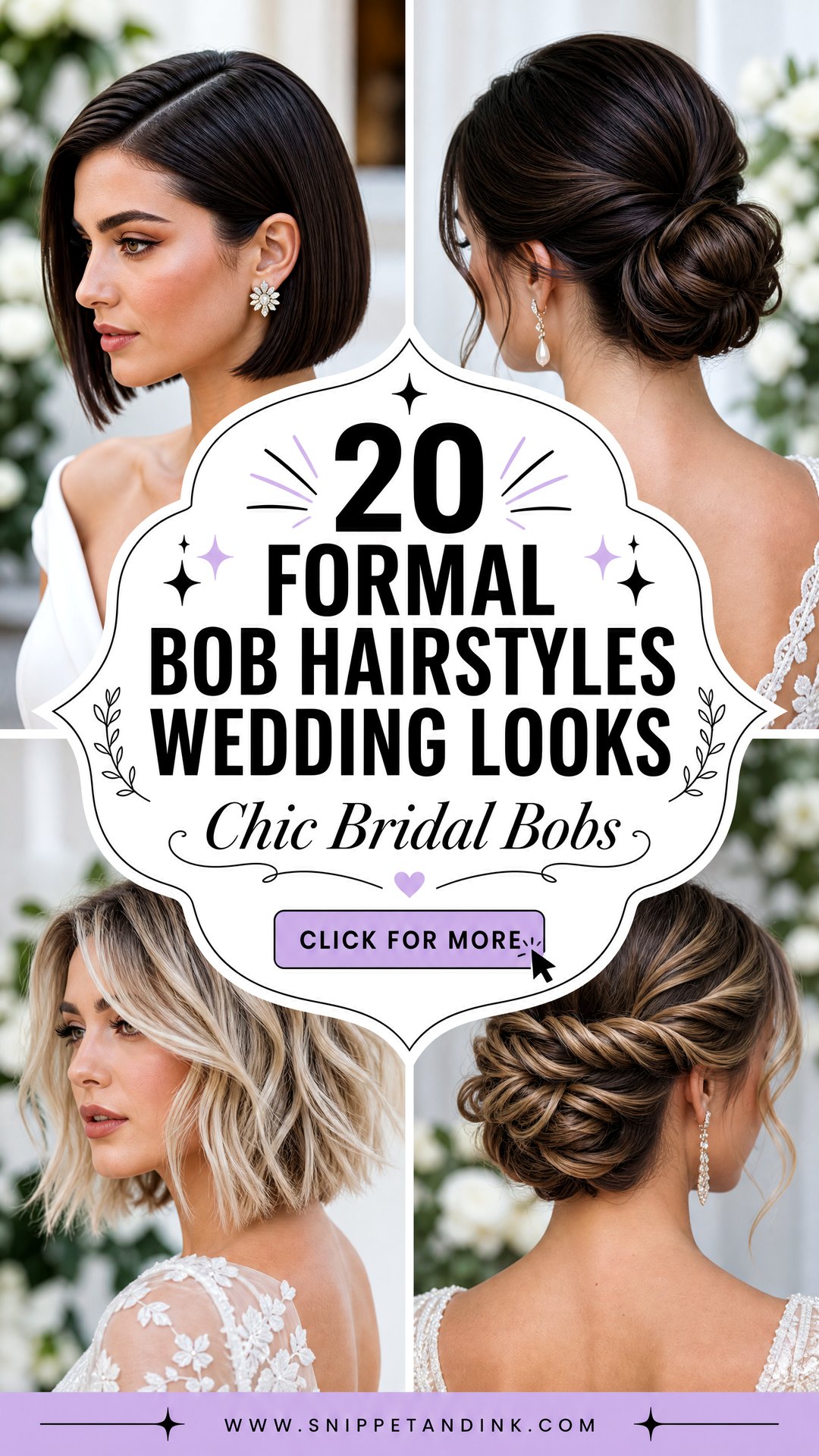 20 Formal Bob Hairstyles Wedding Looks for Chic Brides - 20 Formal Bob Hairstyles Wedding Looks for Chic Brides