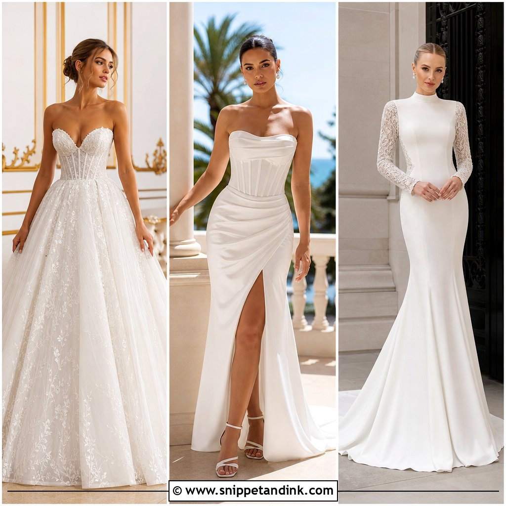 20 Formal Bridal Dress Ideas for Elegant Black-Tie Brides