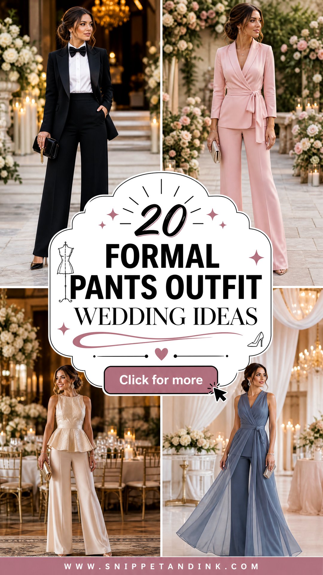 20 Formal Pants Outfit Wedding Ideas for Chic Female Guests - 20 Formal Pants Outfit Wedding Ideas for Chic Female Guests