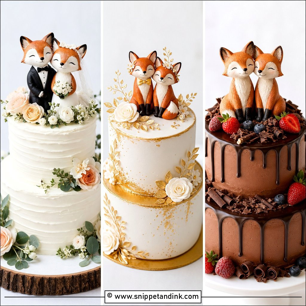 20 Fox Wedding Cake Ideas for Whimsical Woodland Weddings