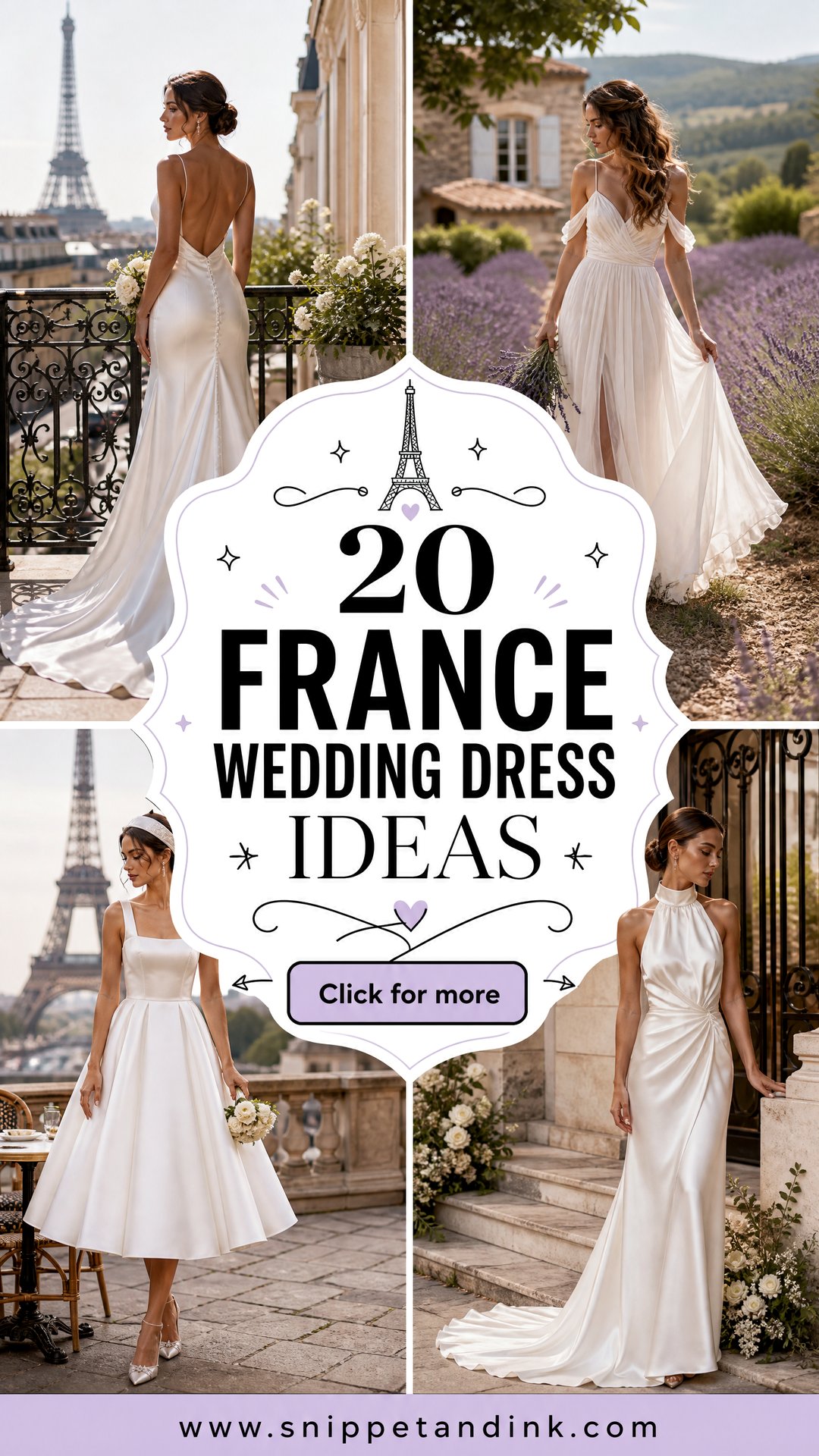 20 France Wedding Dress Ideas for Romantic Destination Brides - 20 France Wedding Dress Ideas for Romantic Destination Brides