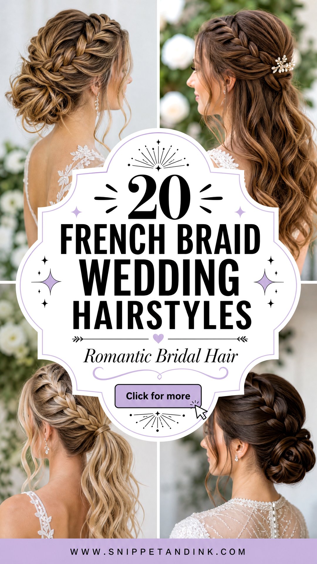 20 French Braid Wedding Hairstyles for Romantic Bridal Hair - 20 French Braid Wedding Hairstyles for Romantic Bridal Hair