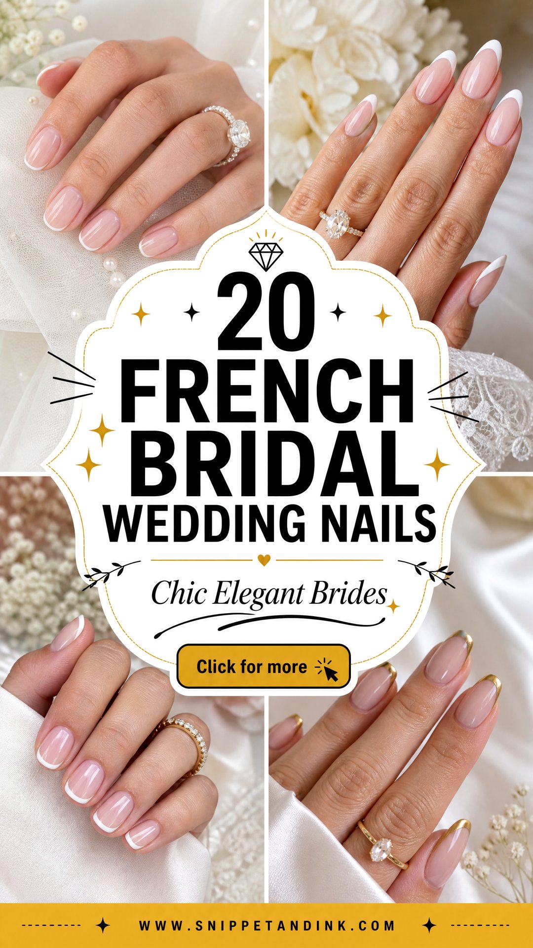 20 French Bridal Wedding Nails for Chic Elegant Brides - 20 French Bridal Wedding Nails for Chic, Elegant Brides